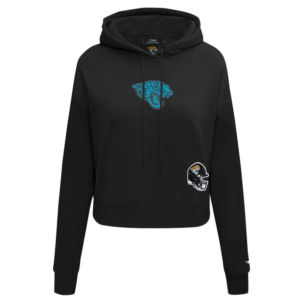 Jacksonville Jaguars Pro Standard Women's Jeweled Cropped Pullover Hoodie | NFL Discount