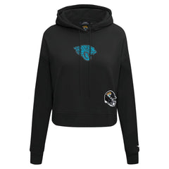 Jacksonville Jaguars Pro Standard Women's Jeweled Cropped Pullover Hoodie | NFL Discount