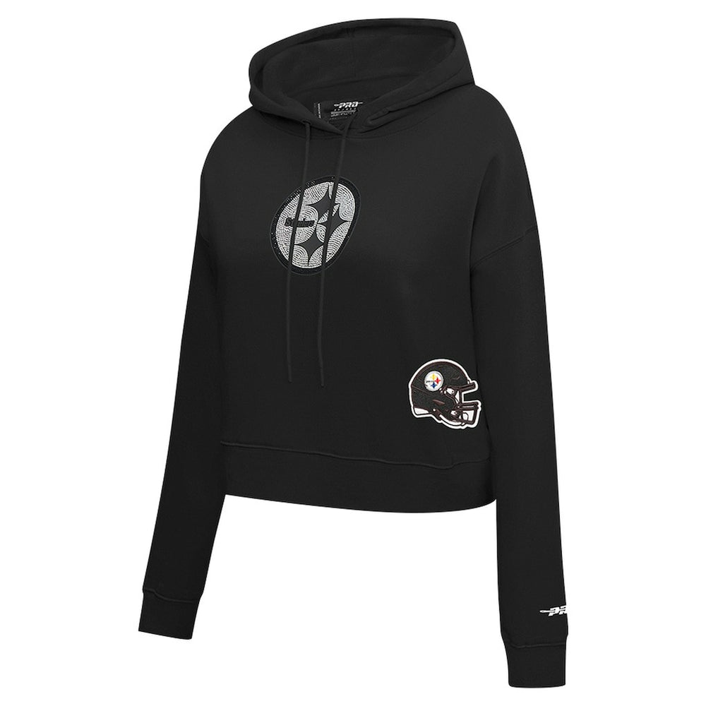 Pittsburgh Steelers Pro Standard Women's Jeweled Cropped Pullover Hoodie | NFL Online