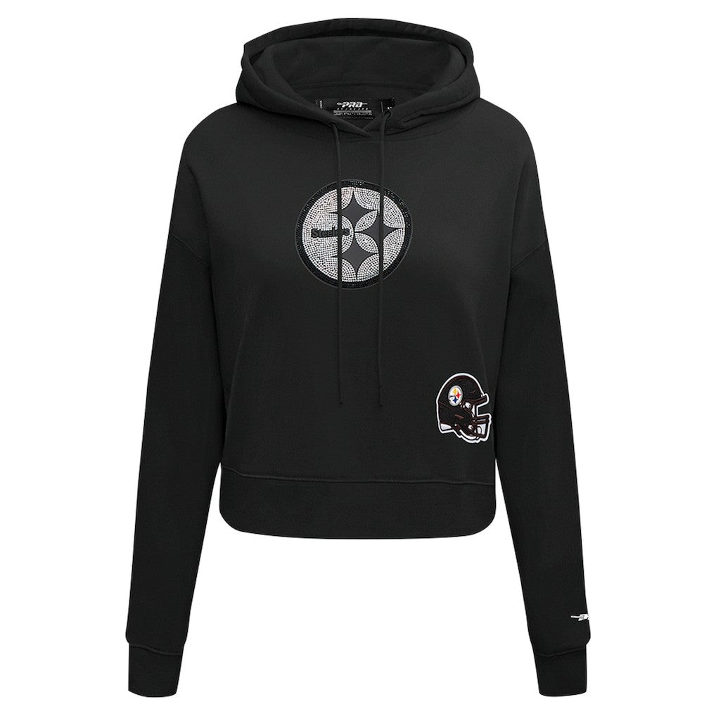Pittsburgh Steelers Pro Standard Women's Jeweled Cropped Pullover Hoodie | NFL Online