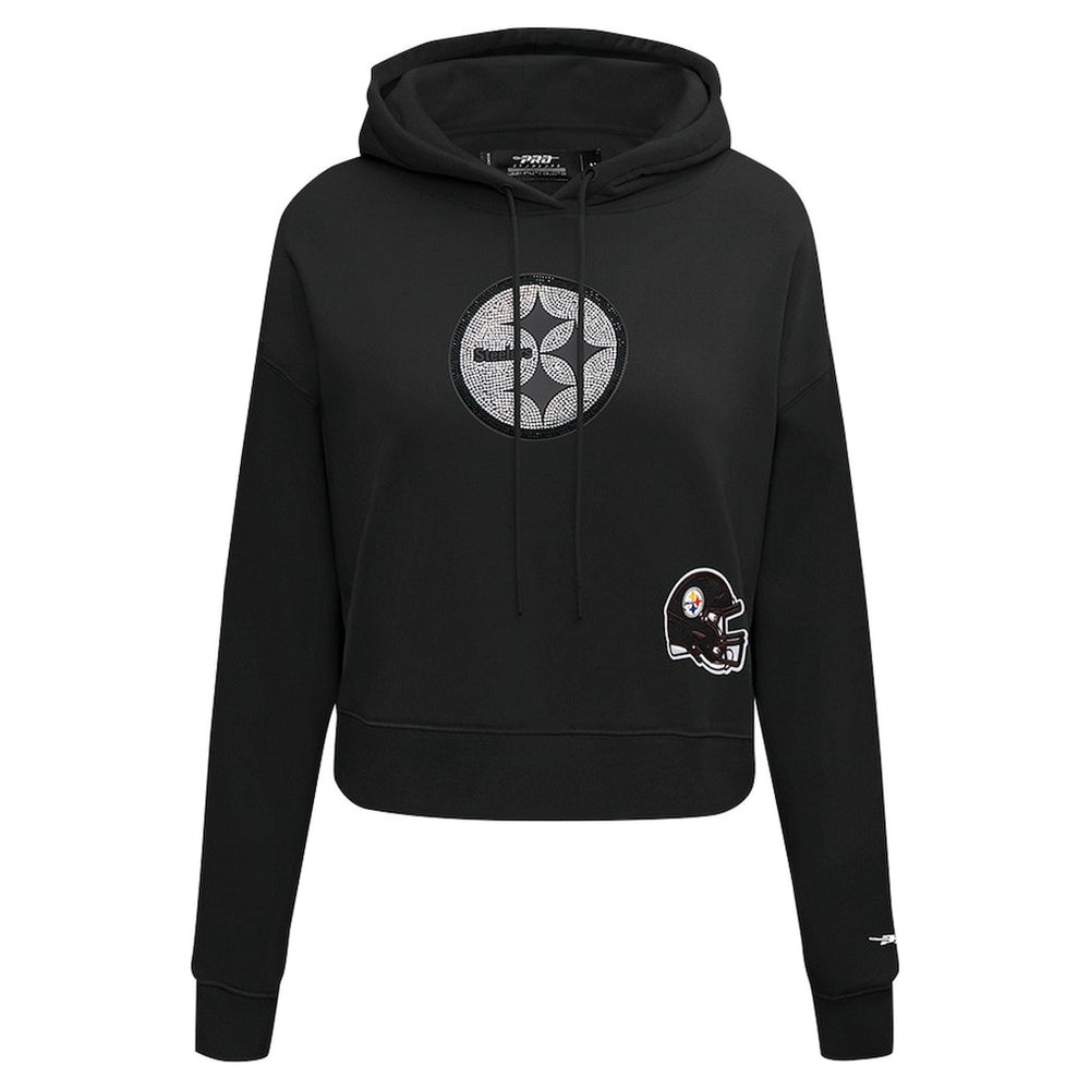 Pittsburgh Steelers Pro Standard Women's Jeweled Cropped Pullover Hoodie | NFL Online