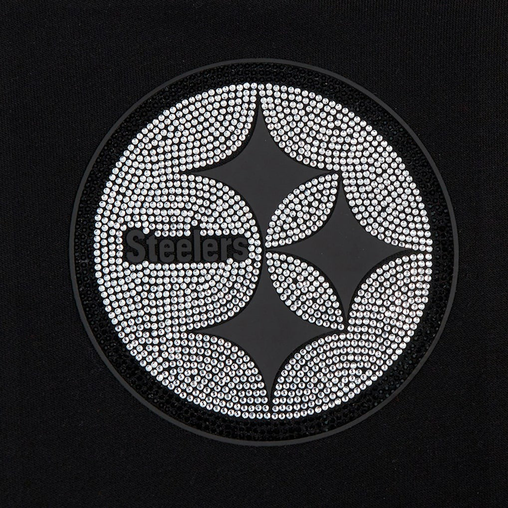 Pittsburgh Steelers Pro Standard Women's Jeweled Cropped Pullover Hoodie | NFL Online