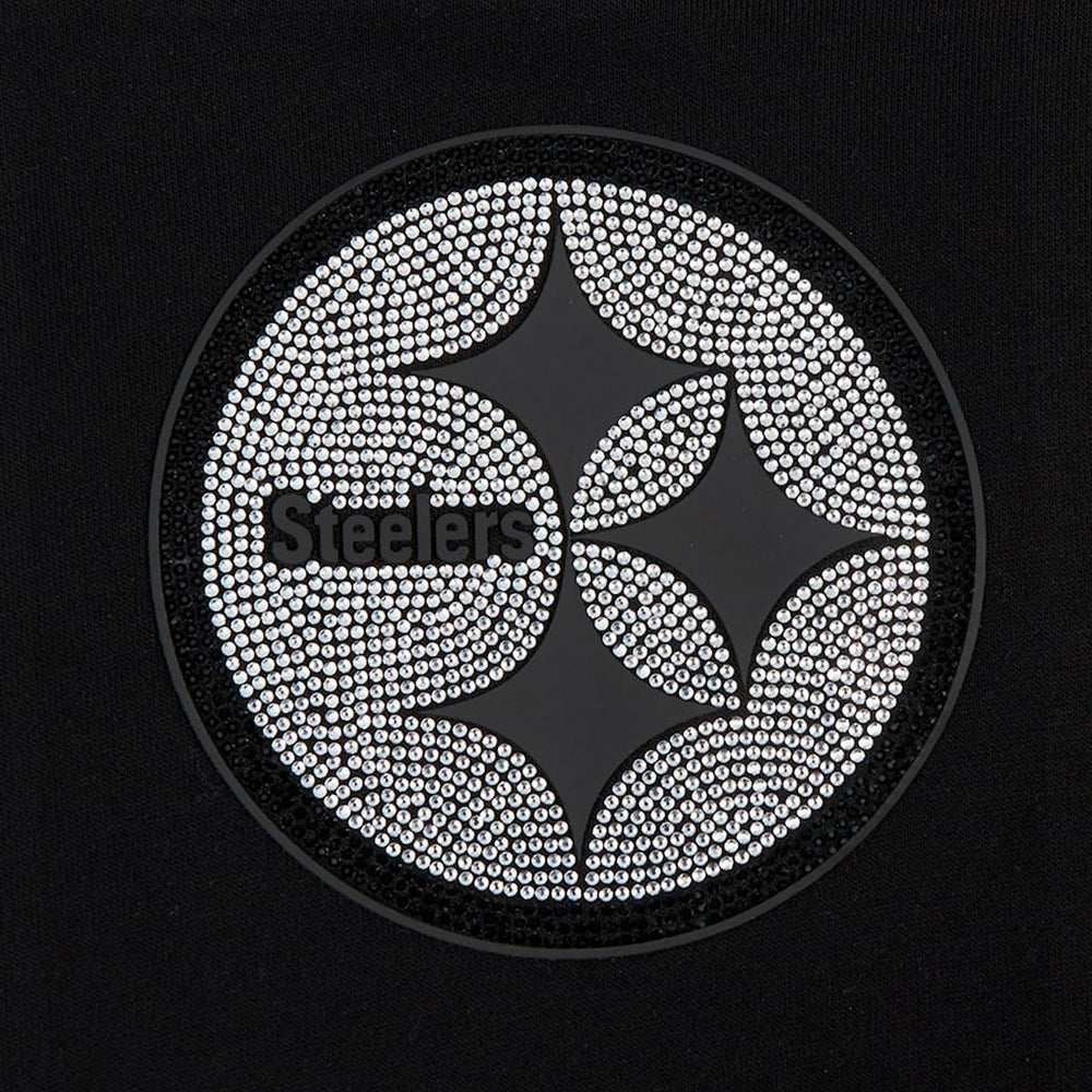 Pittsburgh Steelers Pro Standard Women's Jeweled Cropped Pullover Hoodie | NFL Online
