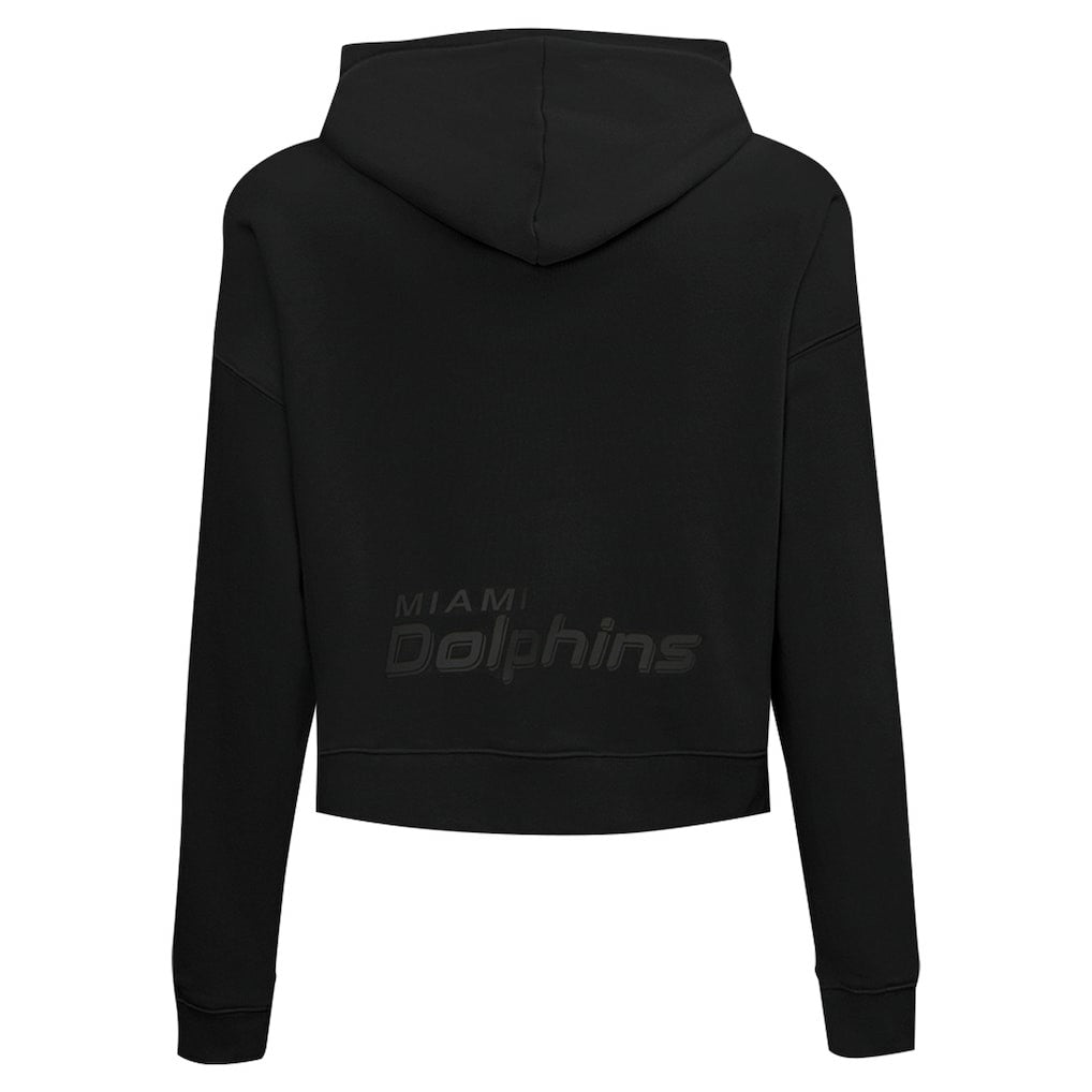 Miami Dolphins Pro Standard Women's Jeweled Cropped Pullover Hoodie | NFL New