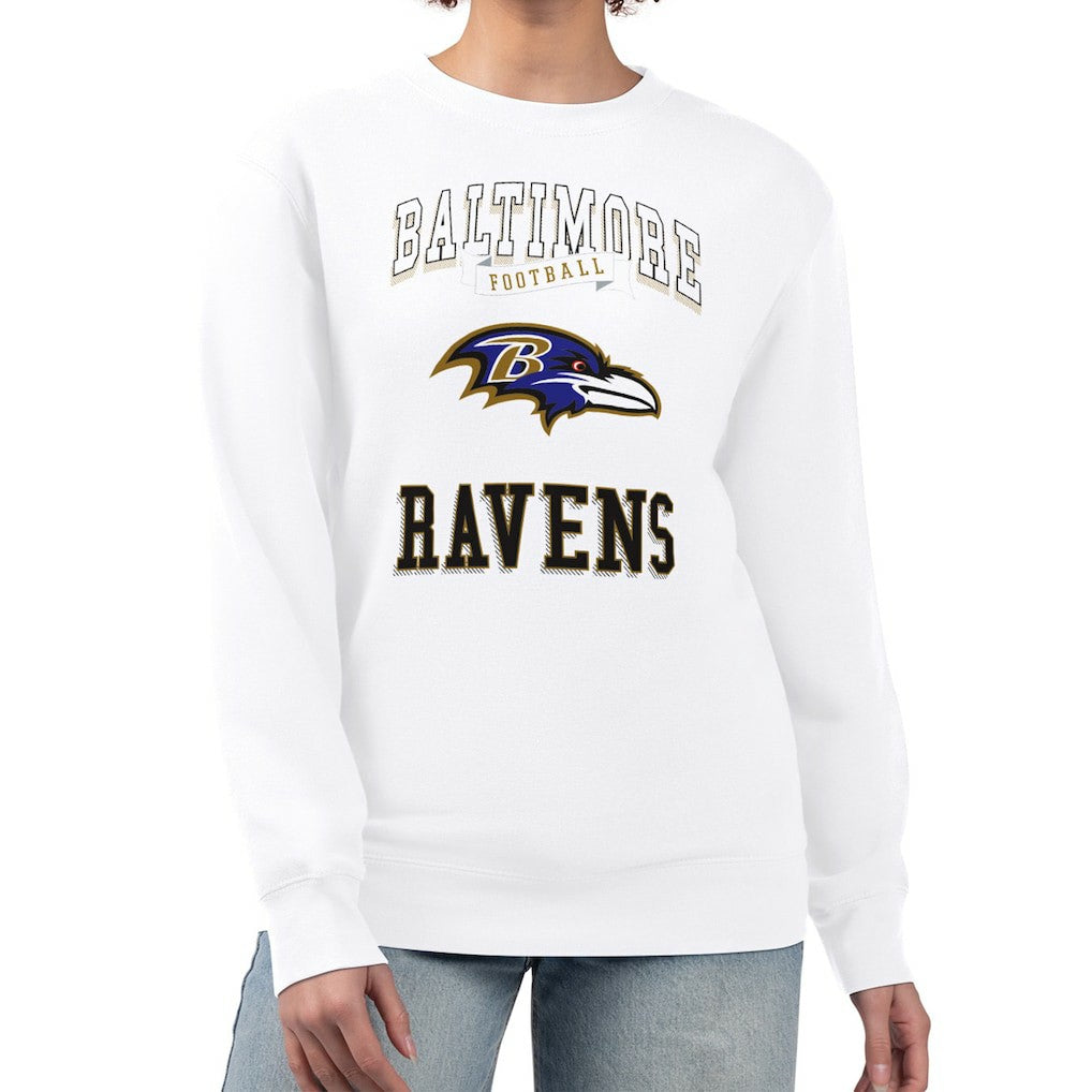 Baltimore Ravens G-III 4Her by Carl Banks Women's Team Logo Graphic Tri-Blend Pullover Sweatshirt | NFL Online