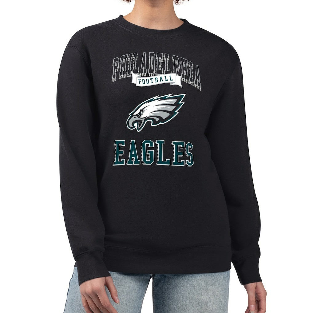 Philadelphia Eagles G-III 4Her by Carl Banks Women's Team Logo Graphic Tri-Blend Pullover Sweatshirt | NFL Outlet