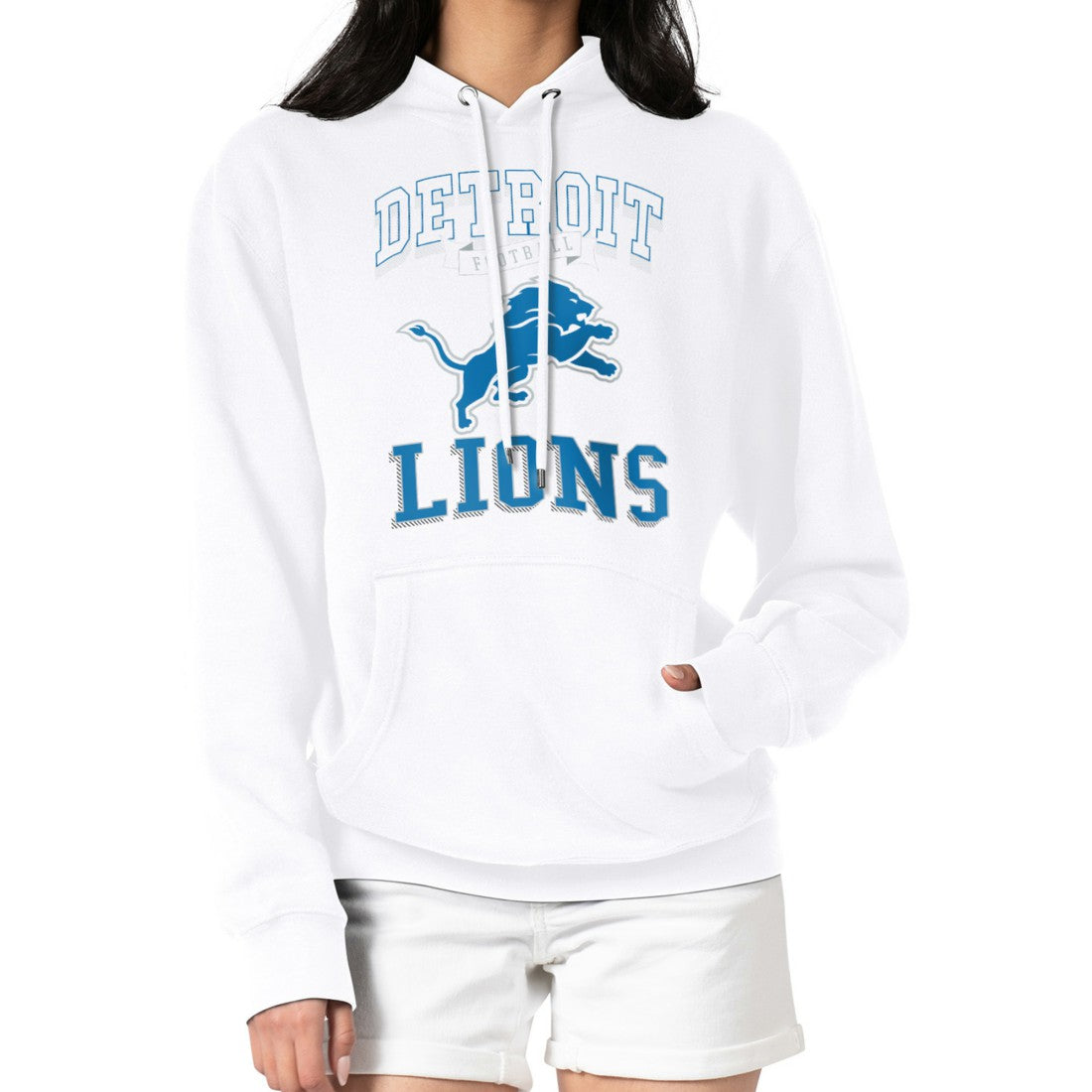 Detroit Lions G-III 4Her by Carl Banks Women's Team Logo Graphic Fleece Tri-Blend Pullover Hoodie | NFL On sale