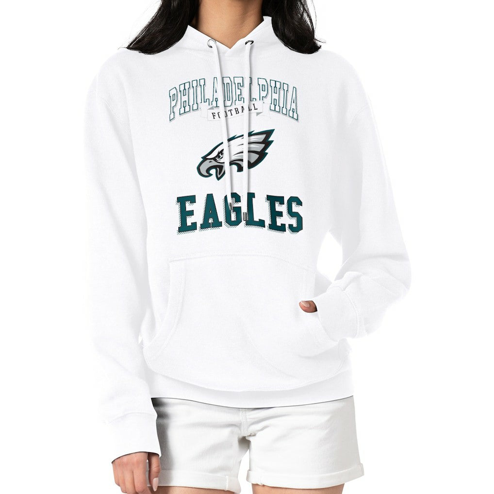 Philadelphia Eagles G-III 4Her by Carl Banks Women's Team Logo Graphic Fleece Tri-Blend Pullover Hoodie | NFL Online