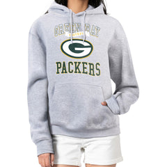 Green Bay Packers G-III 4Her by Carl Banks Women's Team Logo Graphic Fleece Tri-Blend Pullover Hoodie | NFL Hot