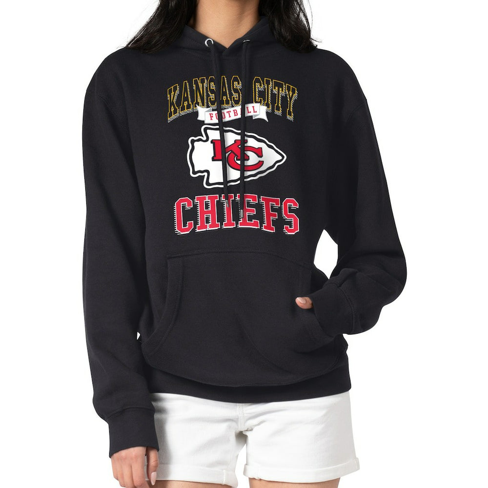 Kansas City Chiefs G-III 4Her by Carl Banks Women's Team Logo Graphic Fleece Tri-Blend Pullover Hoodie | NFL Discount