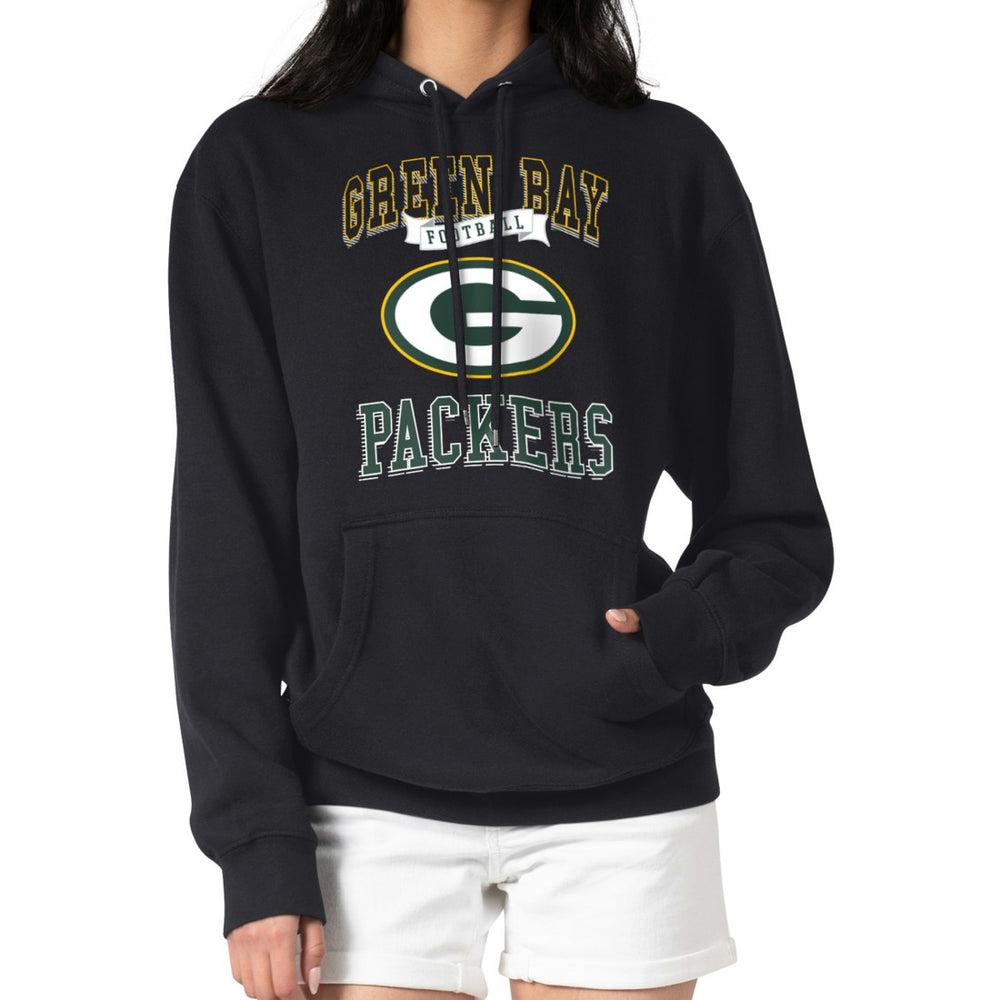 Green Bay Packers G-III 4Her by Carl Banks Women's Team Logo Graphic Fleece Tri-Blend Pullover Hoodie | NFL New