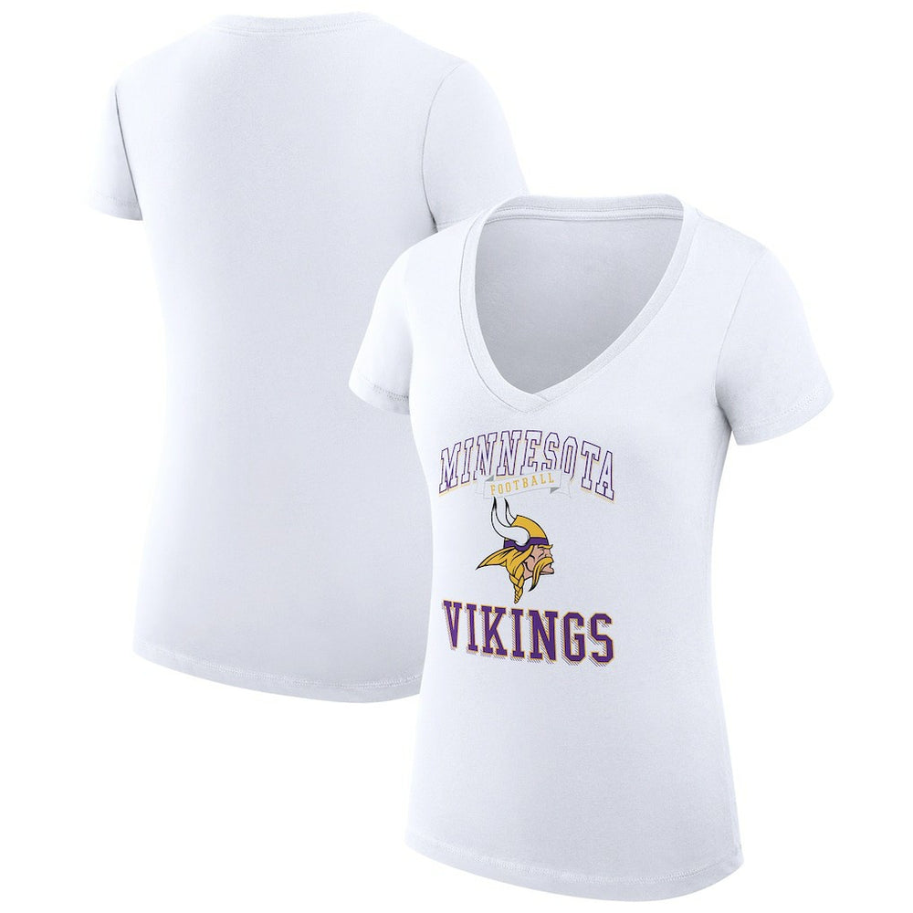 Minnesota Vikings G-III 4Her by Carl Banks Women's Super-Slim Fit Lightweight Team Logo Graphic V-Neck T-Shirt | NFL Near me
