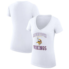 Minnesota Vikings G-III 4Her by Carl Banks Women's Super-Slim Fit Lightweight Team Logo Graphic V-Neck T-Shirt | NFL Near me