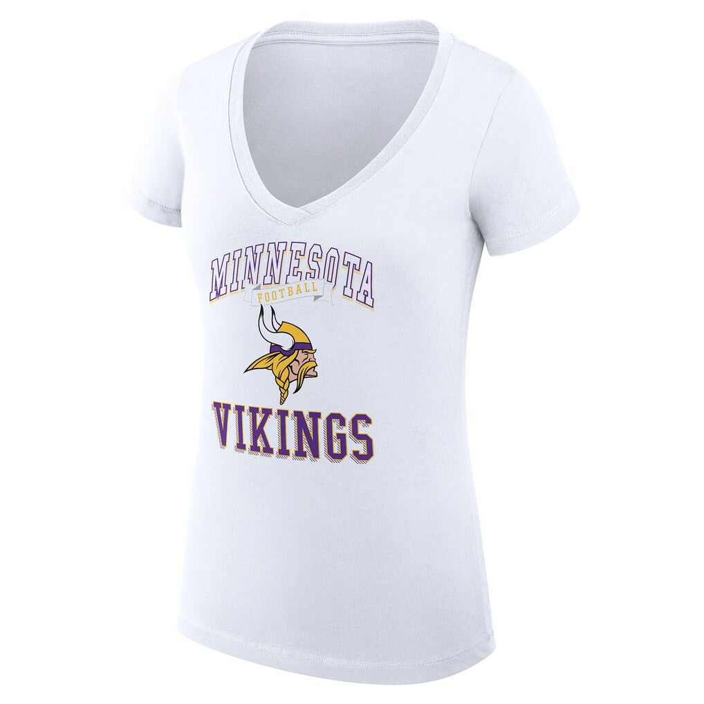 Minnesota Vikings G-III 4Her by Carl Banks Women's Super-Slim Fit Lightweight Team Logo Graphic V-Neck T-Shirt | NFL Near me