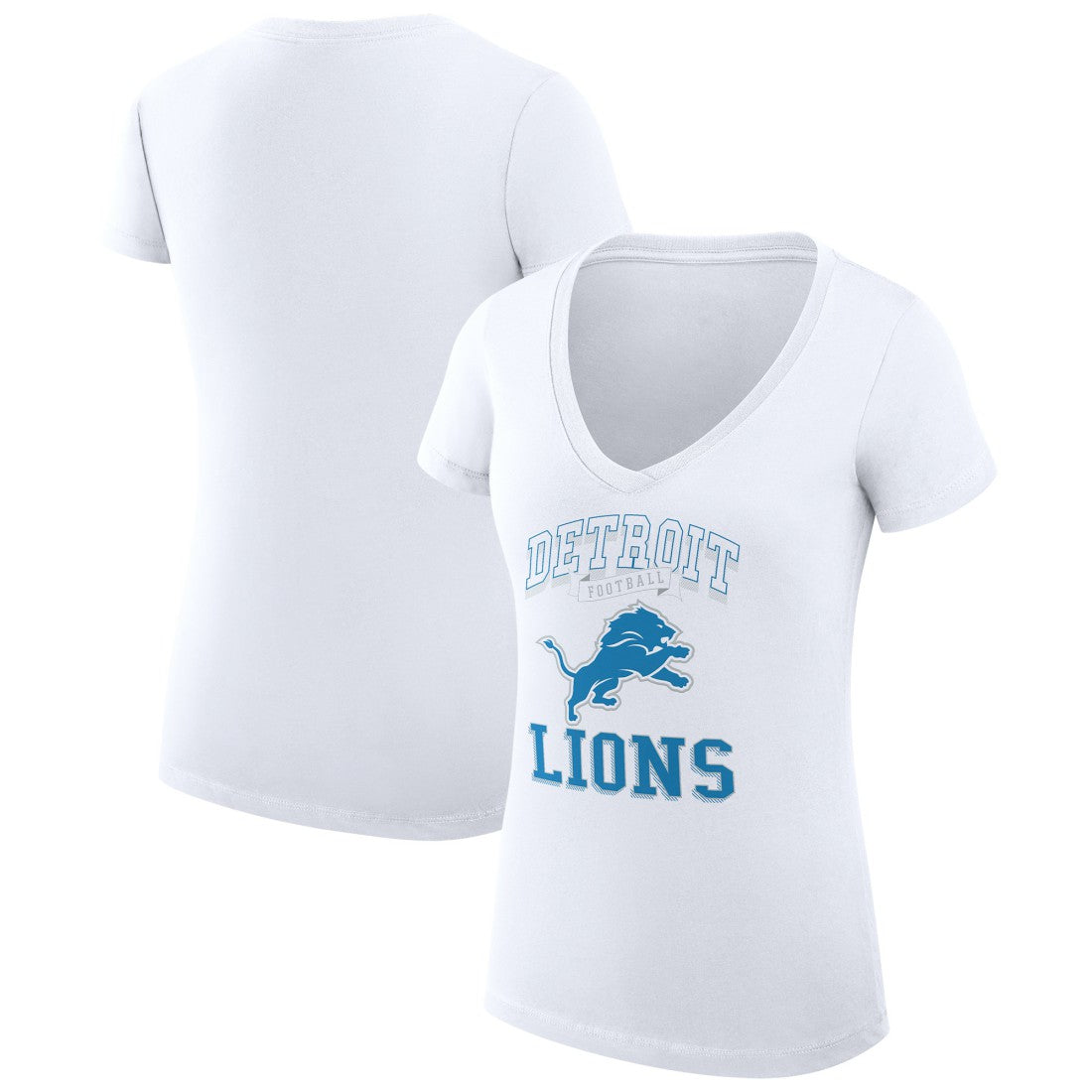 Detroit Lions G-III 4Her by Carl Banks Women's Super-Slim Fit Lightweight Team Logo Graphic V-Neck T-Shirt | NFL Near me