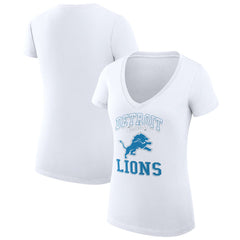 Detroit Lions G-III 4Her by Carl Banks Women's Super-Slim Fit Lightweight Team Logo Graphic V-Neck T-Shirt | NFL Near me
