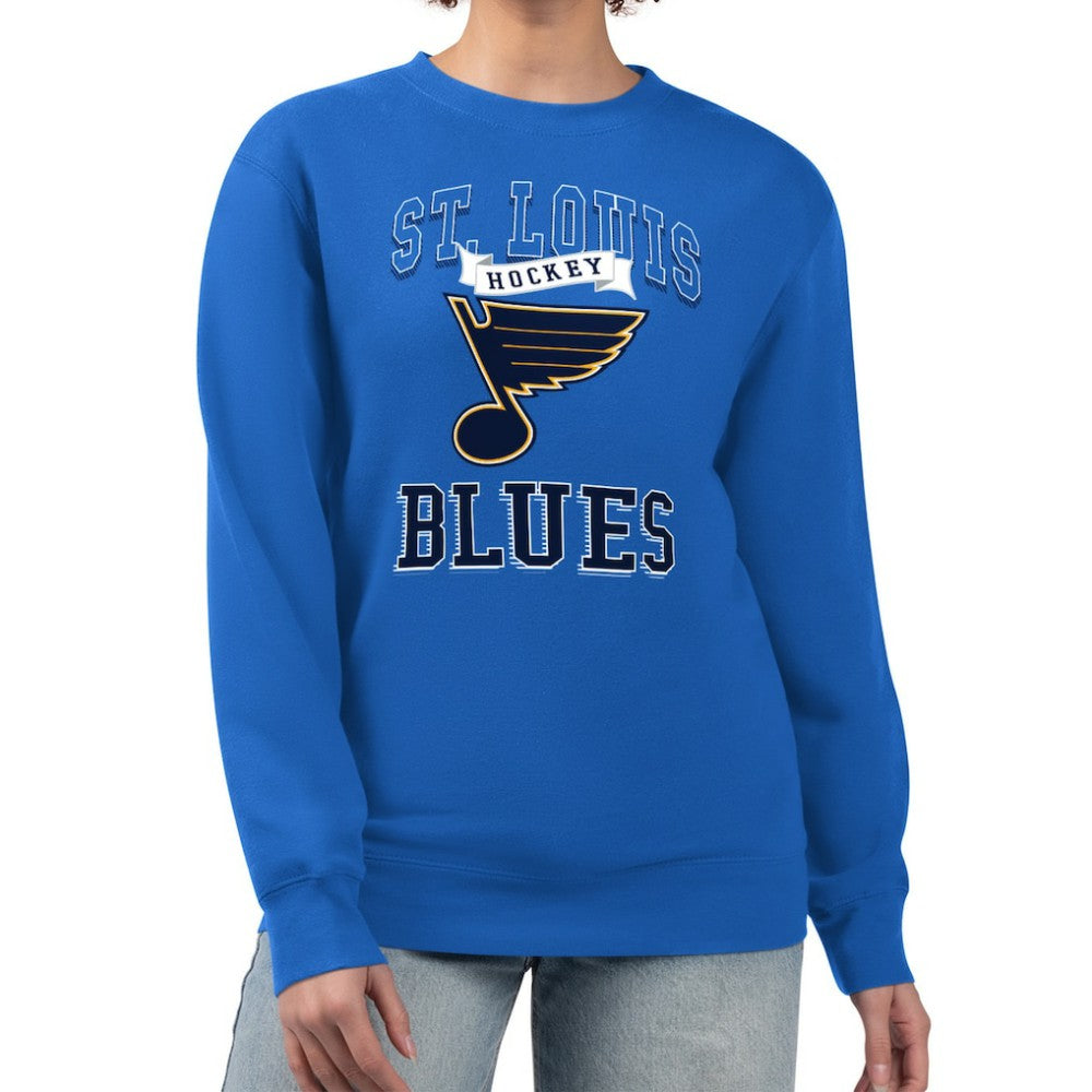 St. Louis Blues G-III 4Her by Carl Banks Women's Team Logo Tri-Blend Fleece Pullover Sweatshirt -  NHL Sweatshirts