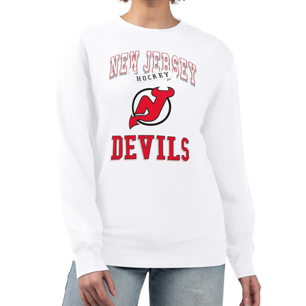 New Jersey Devils G-III 4Her by Carl Banks Women's Team Logo Tri-Blend Fleece Pullover Sweatshirt -  NHL Sweatshirts