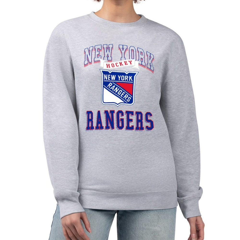 New York Rangers G-III 4Her by Carl Banks Women's Team Logo Tri-Blend Fleece Pullover Sweatshirt -  NHL Sweatshirts