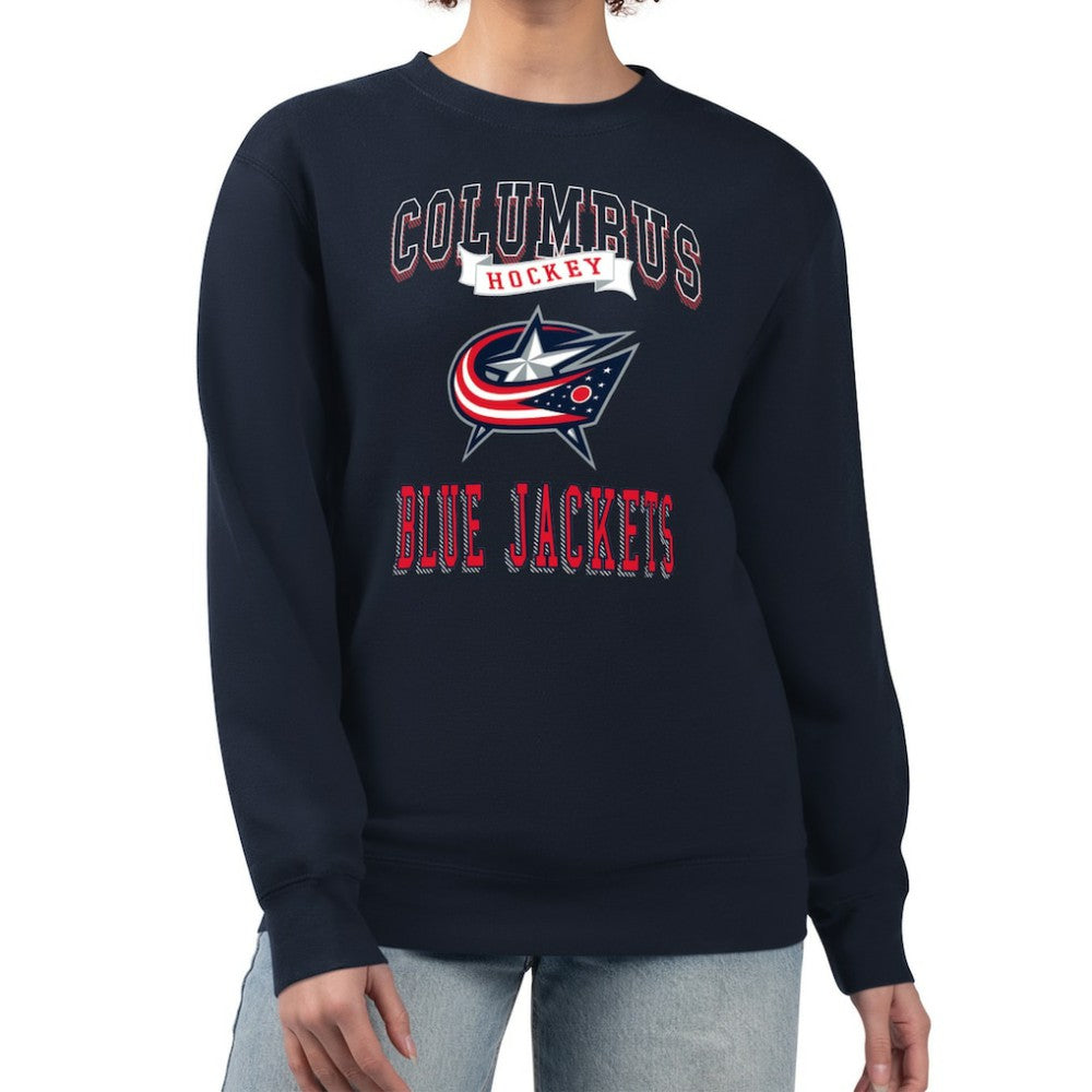 Columbus Blue Jackets G-III 4Her by Carl Banks Women's Team Logo Tri-Blend Fleece Pullover Sweatshirt -  NHL Sweatshirts