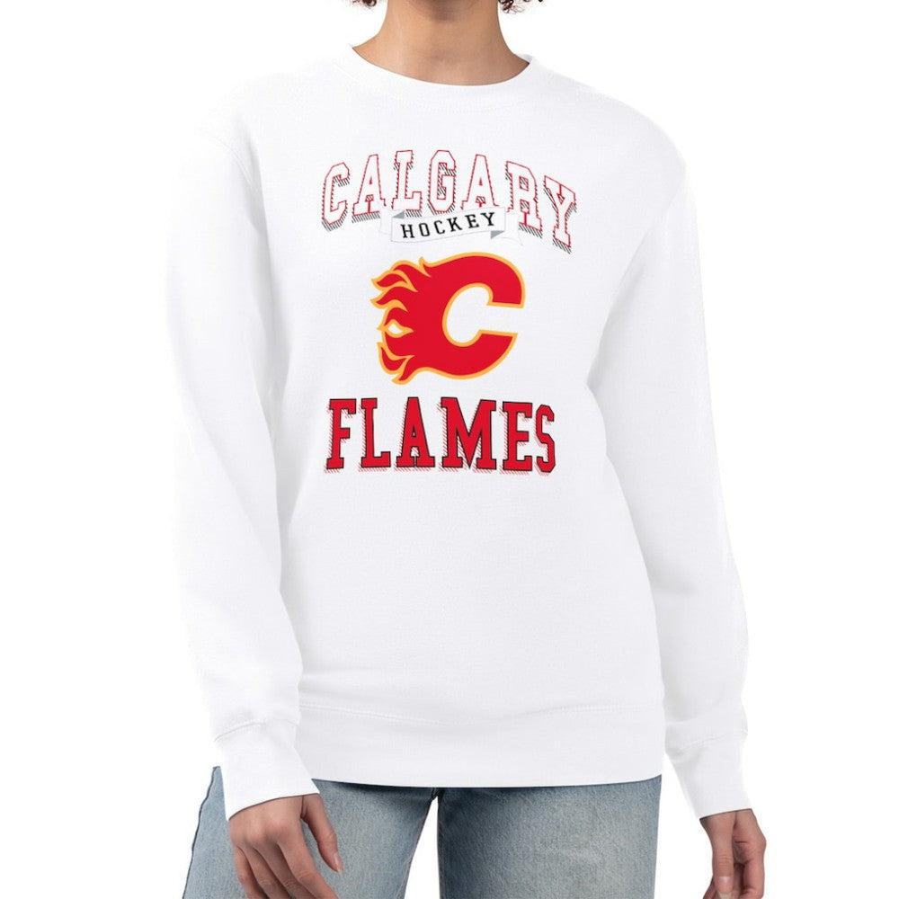 Calgary Flames G-III 4Her by Carl Banks Women's Team Logo Tri-Blend Fleece Pullover Sweatshirt -  NHL Sweatshirts