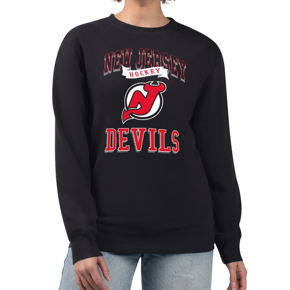 New Jersey Devils G-III 4Her by Carl Banks Women's Team Logo Tri-Blend Fleece Pullover Sweatshirt -  NHL Sweatshirts