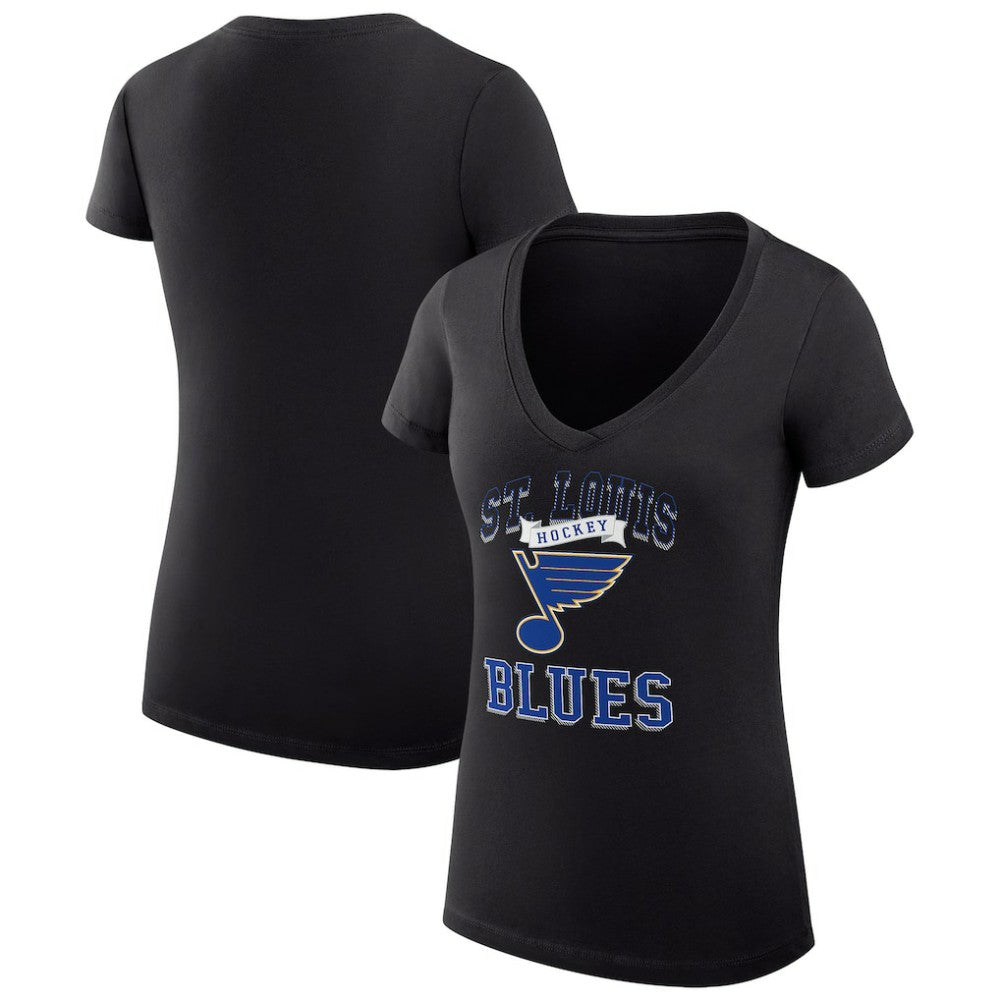 St. Louis Blues G-III 4Her by Carl Banks Women's Super-Slim Fit Lightweight Team Logo Graphic V-Neck T-Shirt -  NHL T-shirts