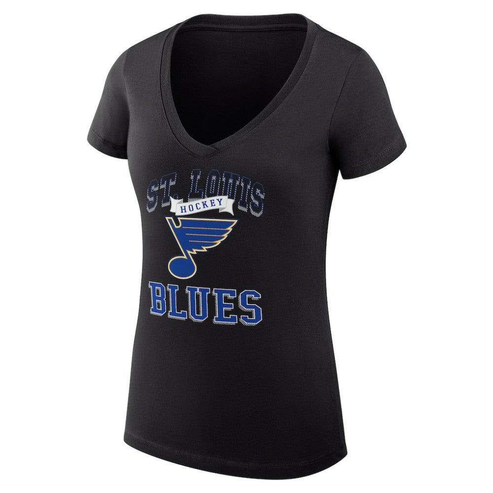 St. Louis Blues G-III 4Her by Carl Banks Women's Super-Slim Fit Lightweight Team Logo Graphic V-Neck T-Shirt -  NHL T-shirts