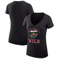 Minnesota Wild G-III 4Her by Carl Banks Women's Super-Slim Fit Lightweight Team Logo Graphic V-Neck T-Shirt -  NHL T-shirts