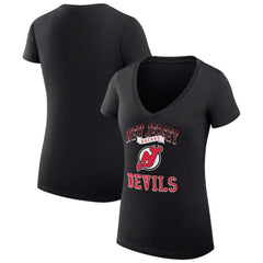 New Jersey Devils G-III 4Her by Carl Banks Women's Super-Slim Fit Lightweight Team Logo Graphic V-Neck T-Shirt -  NHL T-shirts
