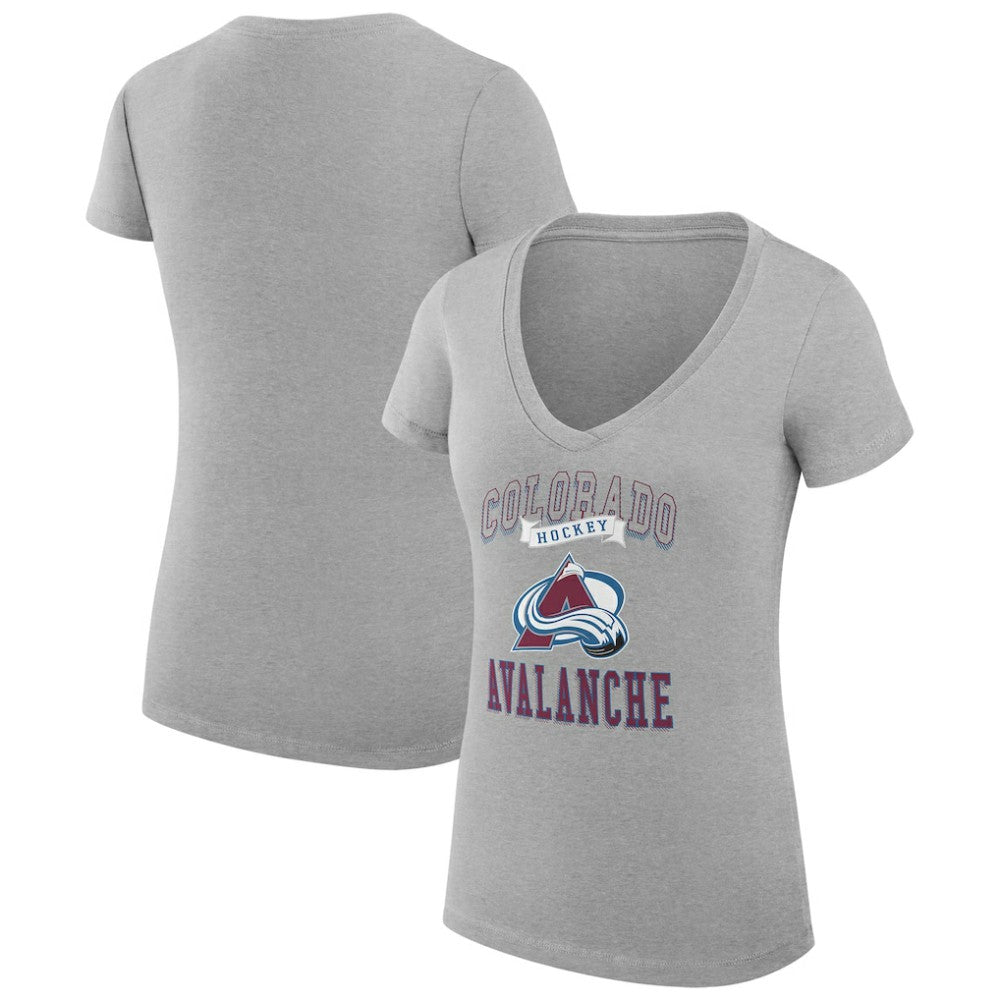 Colorado Avalanche G-III 4Her by Carl Banks Women's Super-Slim Fit Lightweight Team Logo Graphic V-Neck T-Shirt -  NHL T-shirts