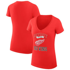 Detroit Red Wings G-III 4Her by Carl Banks Women's Super-Slim Fit Lightweight Team Logo Graphic V-Neck T-Shirt -  NHL T-shirts