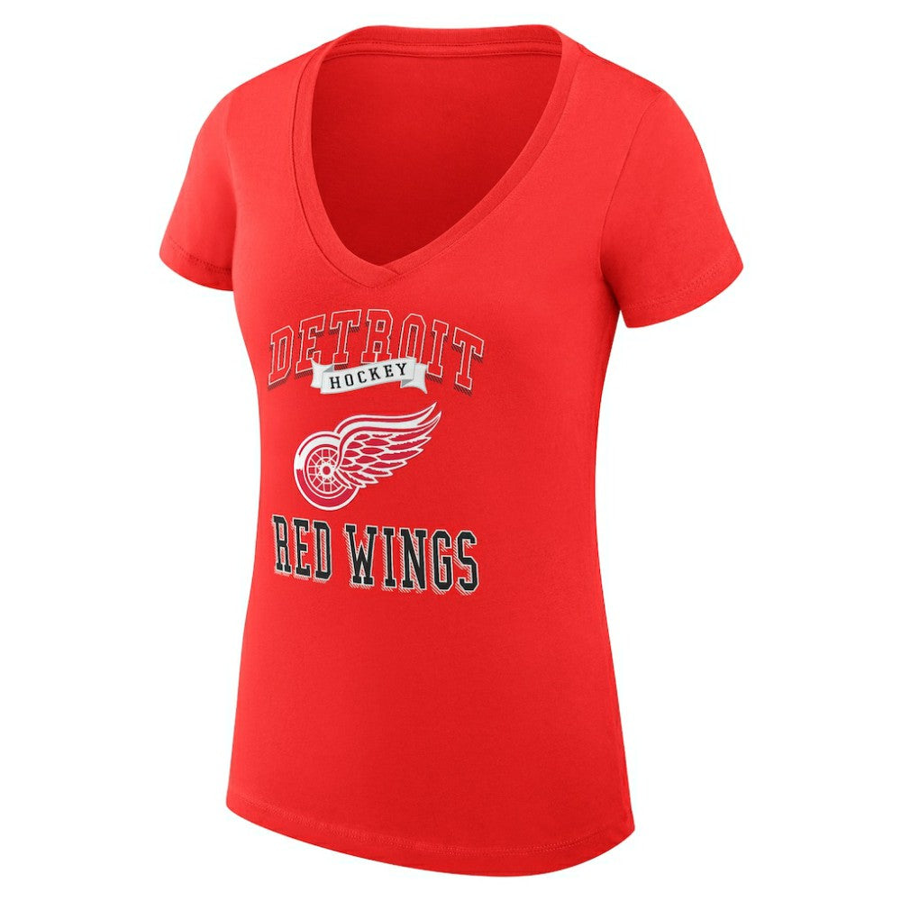 Detroit Red Wings G-III 4Her by Carl Banks Women's Super-Slim Fit Lightweight Team Logo Graphic V-Neck T-Shirt -  NHL T-shirts