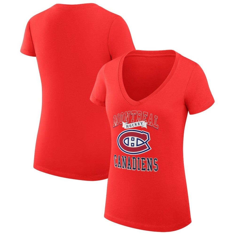 Montreal Canadiens G-III 4Her by Carl Banks Women's Super-Slim Fit Lightweight Team Logo Graphic V-Neck T-Shirt -  NHL T-shirts