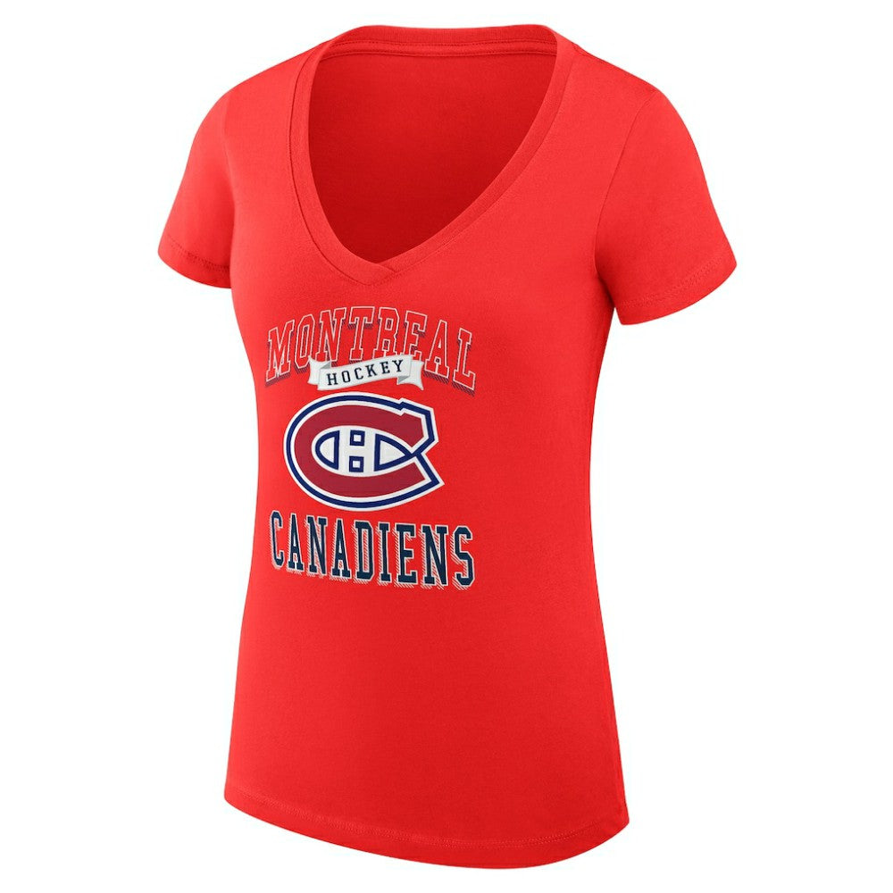 Montreal Canadiens G-III 4Her by Carl Banks Women's Super-Slim Fit Lightweight Team Logo Graphic V-Neck T-Shirt -  NHL T-shirts