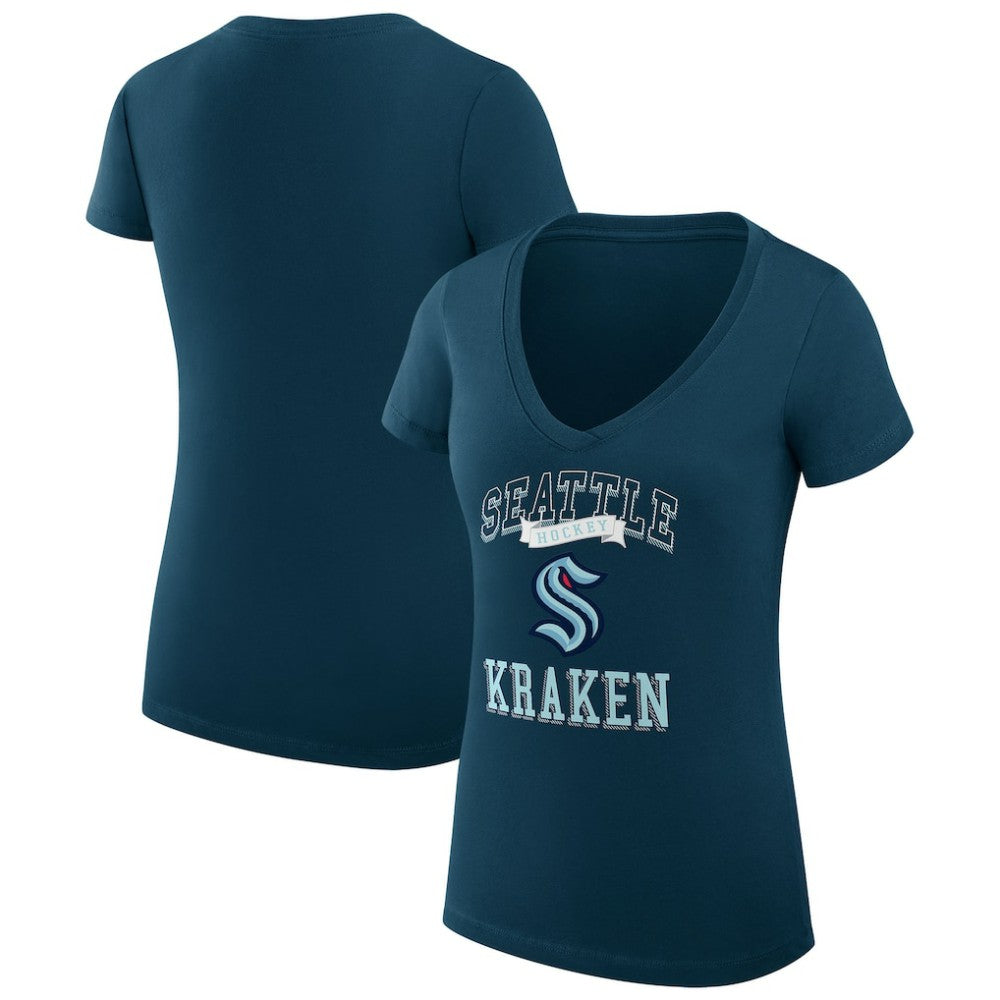 Seattle Kraken G-III 4Her by Carl Banks Women's Super-Slim Fit Lightweight Team Logo Graphic V-Neck T-Shirt -  NHL T-shirts