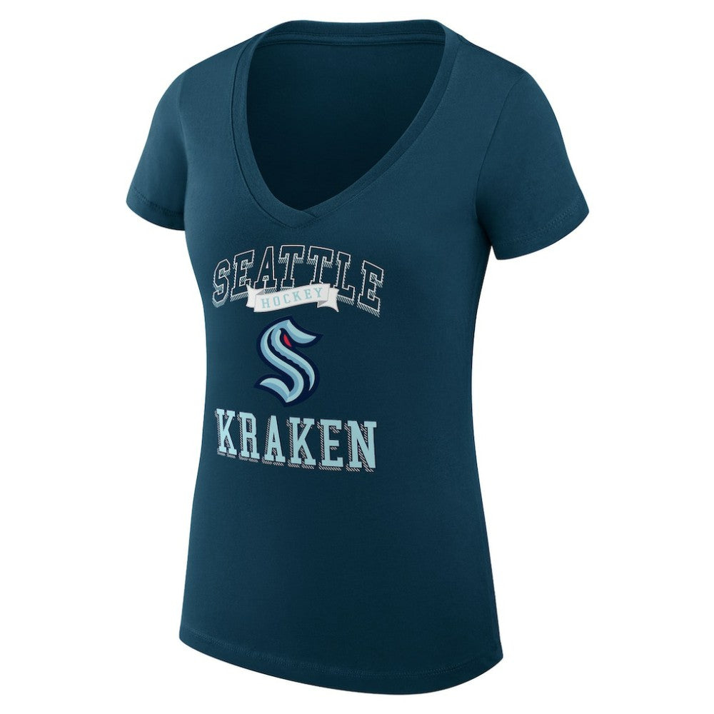 Seattle Kraken G-III 4Her by Carl Banks Women's Super-Slim Fit Lightweight Team Logo Graphic V-Neck T-Shirt -  NHL T-shirts