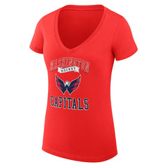 Washington Capitals G-III 4Her by Carl Banks Women's Super-Slim Fit Lightweight Team Logo Graphic V-Neck T-Shirt -  NHL T-shirts