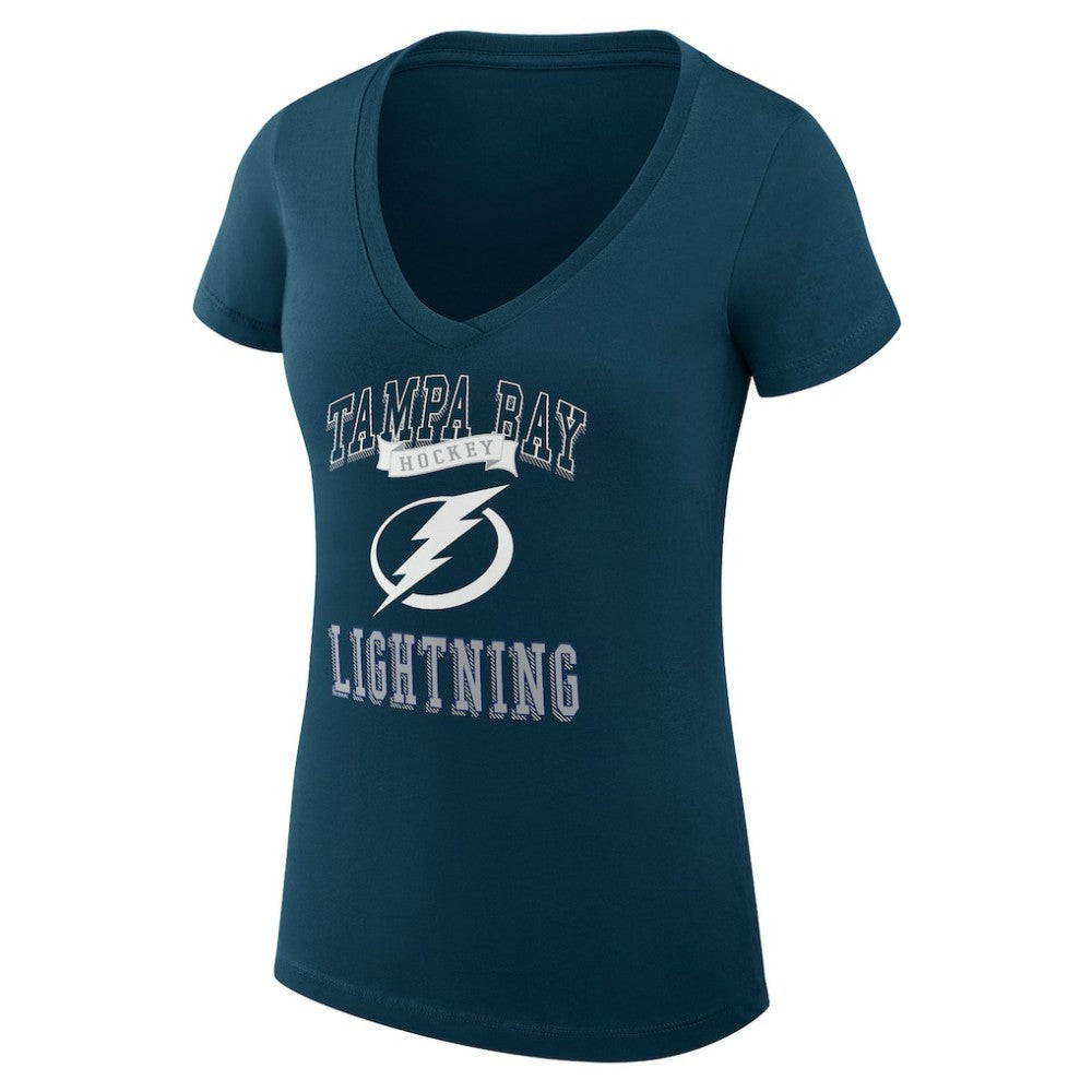 Tampa Bay Lightning G-III 4Her by Carl Banks Women's Super-Slim Fit Lightweight Team Logo Graphic V-Neck T-Shirt -  NHL T-shirts