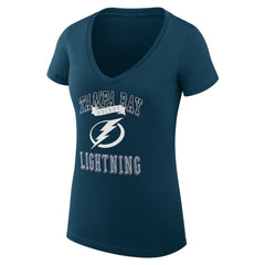Tampa Bay Lightning G-III 4Her by Carl Banks Women's Super-Slim Fit Lightweight Team Logo Graphic V-Neck T-Shirt -  NHL T-shirts