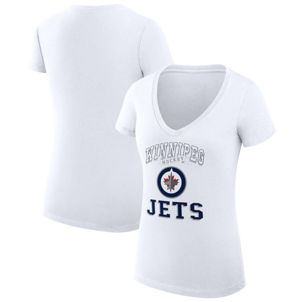 Winnipeg Jets G-III 4Her by Carl Banks Women's Super-Slim Fit Lightweight Team Logo Graphic V-Neck T-Shirt -  NHL T-shirts