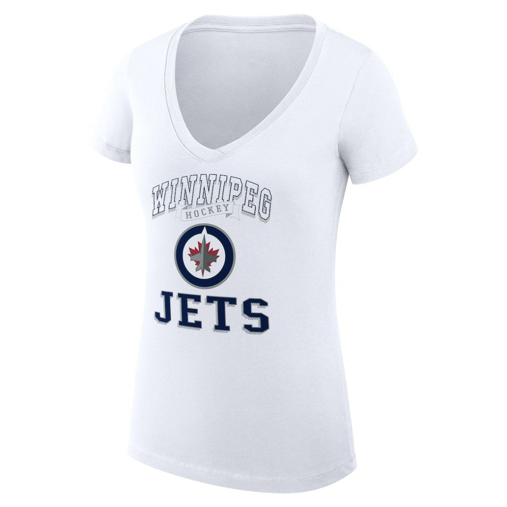 Winnipeg Jets G-III 4Her by Carl Banks Women's Super-Slim Fit Lightweight Team Logo Graphic V-Neck T-Shirt -  NHL T-shirts
