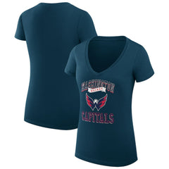 Washington Capitals G-III 4Her by Carl Banks Women's Super-Slim Fit Lightweight Team Logo Graphic V-Neck T-Shirt -  NHL T-shirts
