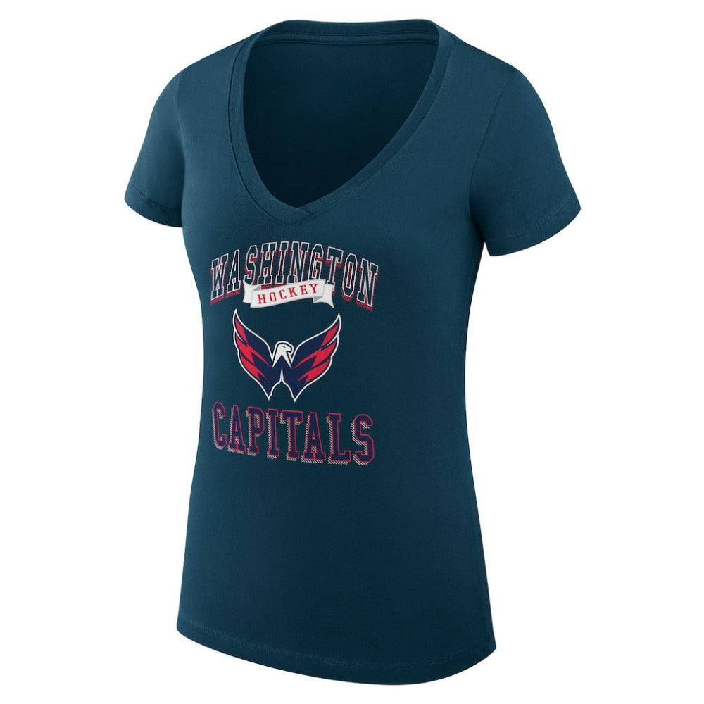Washington Capitals G-III 4Her by Carl Banks Women's Super-Slim Fit Lightweight Team Logo Graphic V-Neck T-Shirt -  NHL T-shirts