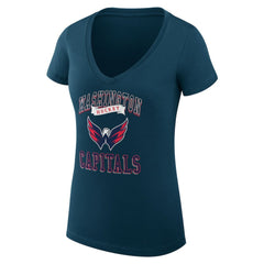 Washington Capitals G-III 4Her by Carl Banks Women's Super-Slim Fit Lightweight Team Logo Graphic V-Neck T-Shirt -  NHL T-shirts