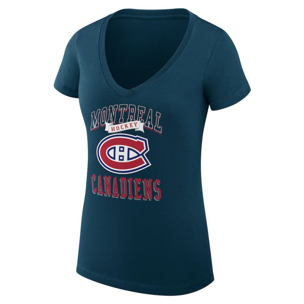 Montreal Canadiens G-III 4Her by Carl Banks Women's Super-Slim Fit Lightweight Team Logo Graphic V-Neck T-Shirt -  NHL T-shirts