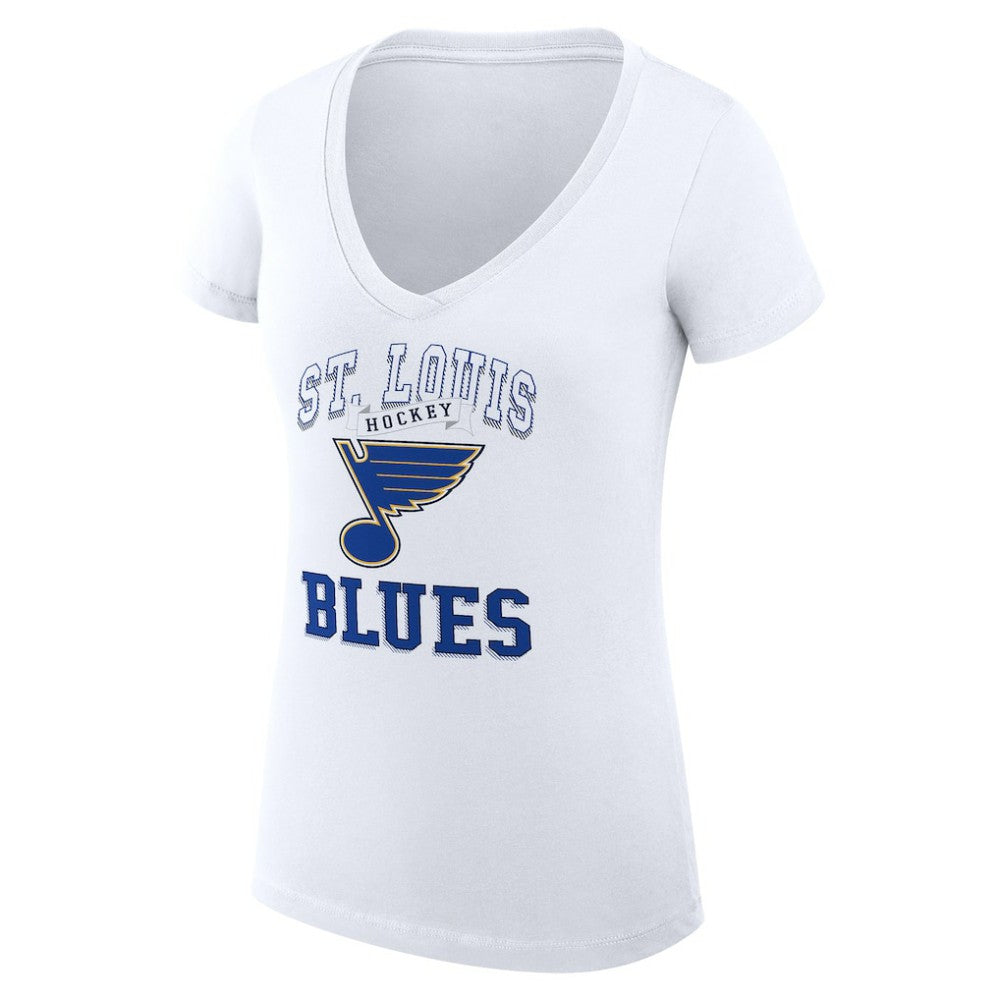 St. Louis Blues G-III 4Her by Carl Banks Women's Super-Slim Fit Lightweight Team Logo Graphic V-Neck T-Shirt -  NHL T-shirts