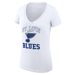 St. Louis Blues G-III 4Her by Carl Banks Women's Super-Slim Fit Lightweight Team Logo Graphic V-Neck T-Shirt -  NHL T-shirts