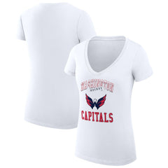 Washington Capitals G-III 4Her by Carl Banks Women's Super-Slim Fit Lightweight Team Logo Graphic V-Neck T-Shirt -  NHL T-shirts