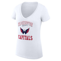 Washington Capitals G-III 4Her by Carl Banks Women's Super-Slim Fit Lightweight Team Logo Graphic V-Neck T-Shirt -  NHL T-shirts